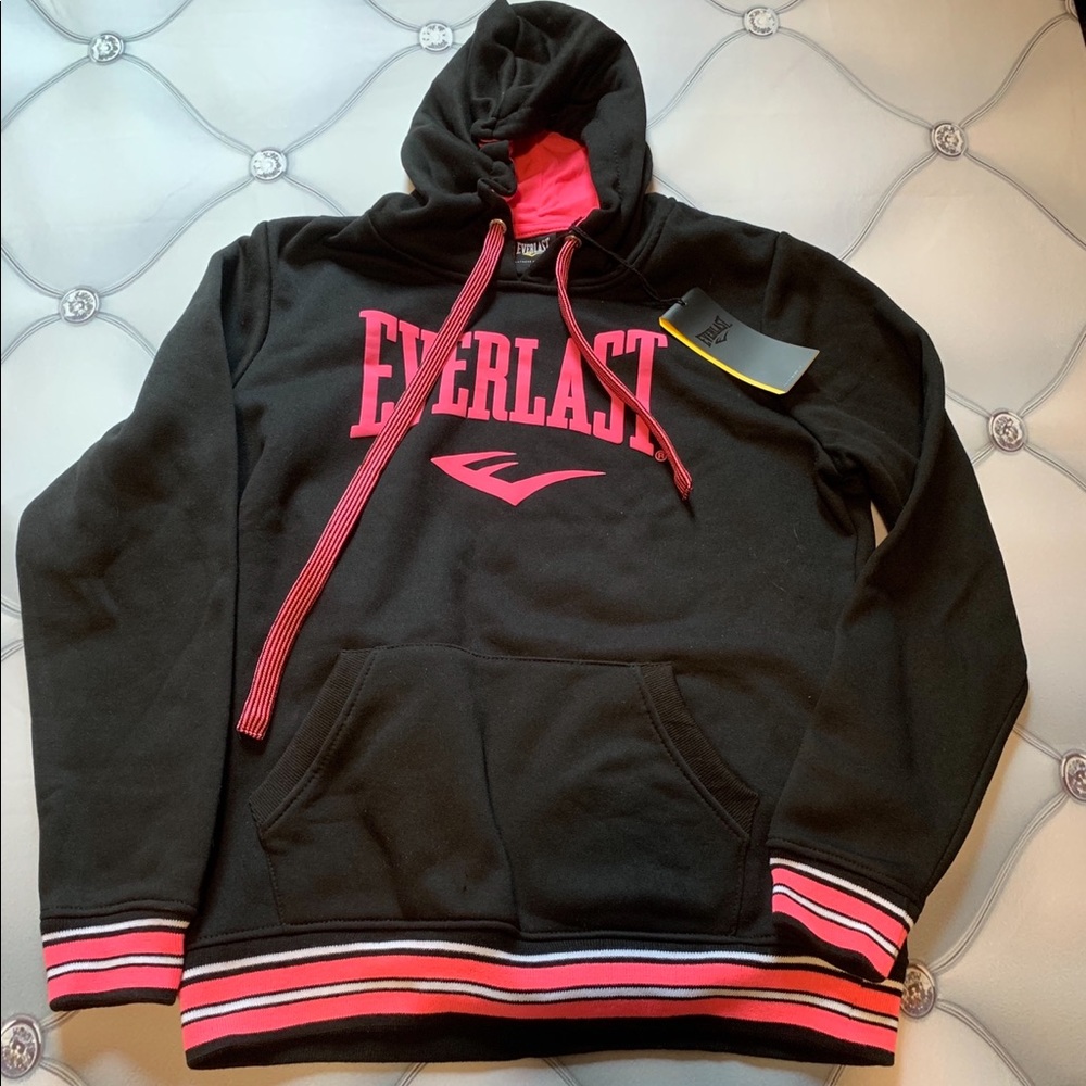 Everlast Black and Hot Pink Hoodie NWT